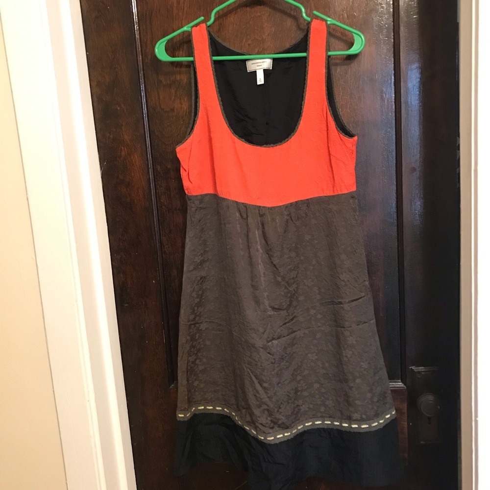 Silk mixed pattern/texture dress